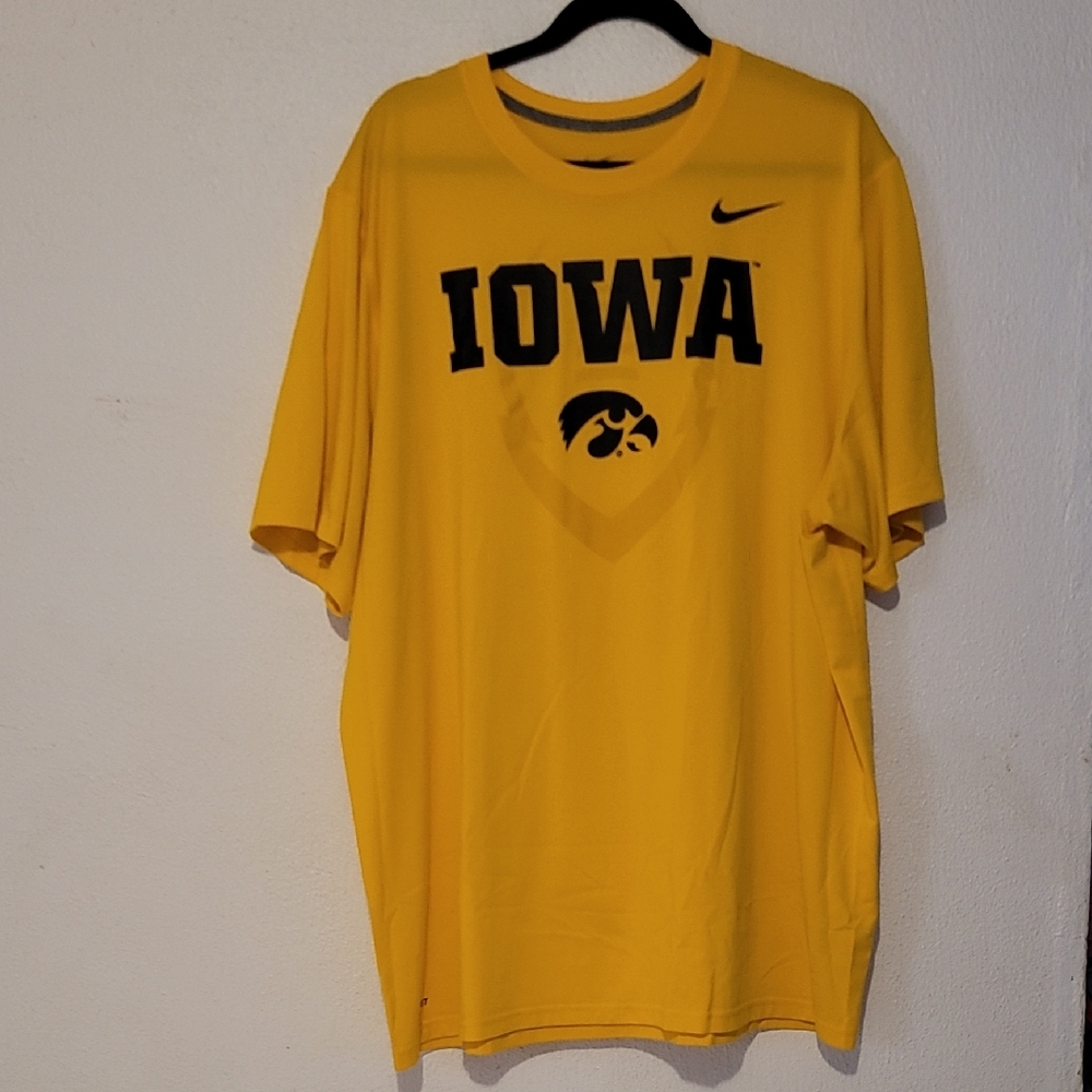Nike Men's Yellow Iowa Short Sleeve Tee